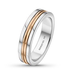 Rose Filled Wedding Band