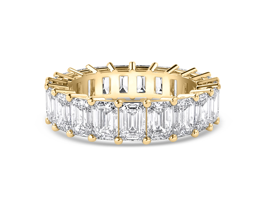 Eternity Emerald Cut Wedding Ring