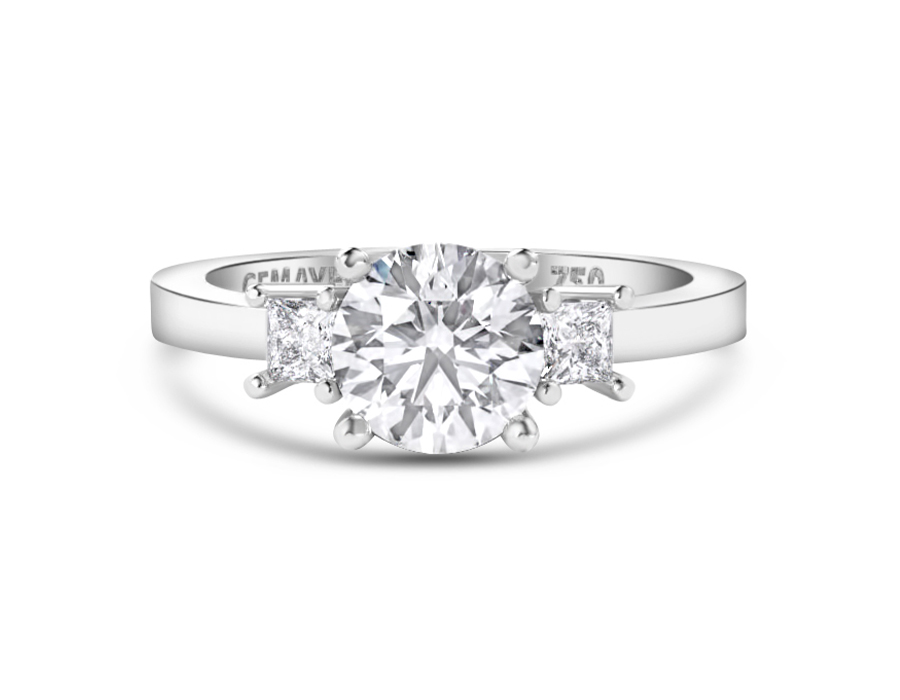 Side Stone Engagement Ring