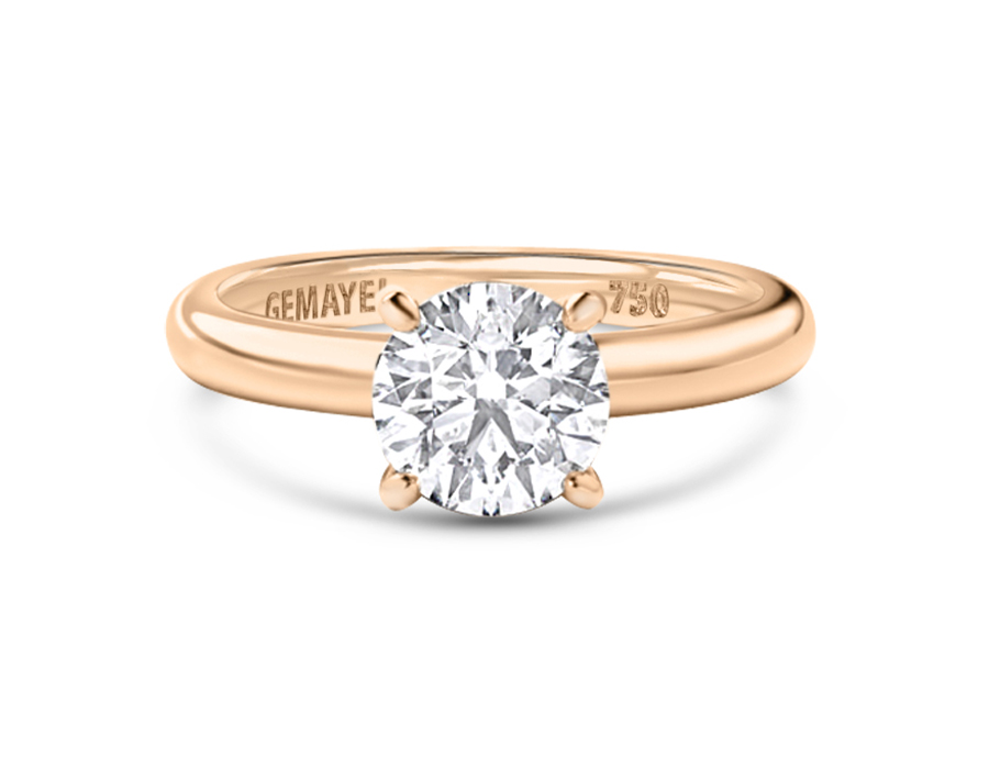 Rose Gold Solitaire Engagement Ring