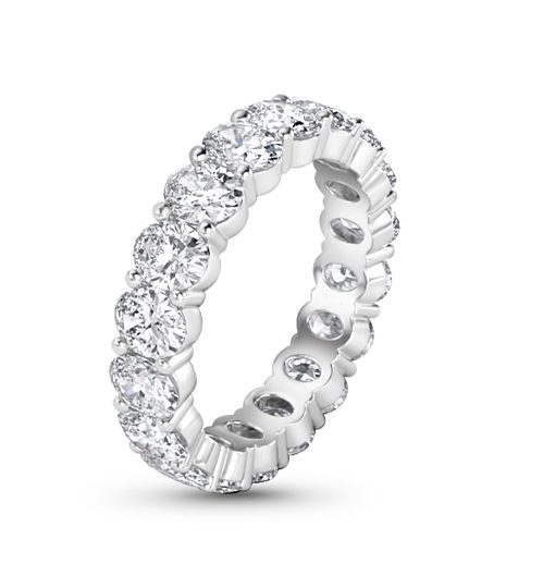 Oval Eternity White Ring