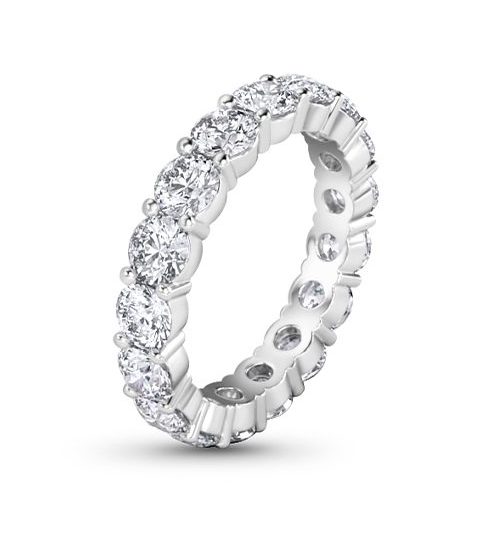 Round Eternity White Ring