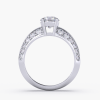 18K White Gold Round Channel Diamond Engagement Ring