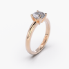 18K Rose Gold Round Solitaire Diamond Ring