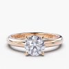 18K Rose Gold Round Solitaire Diamond Ring