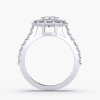 18K White Gold Round Halo Diamond Engagement Ring