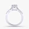 18K White Gold Round Pave Diamond Engagement Ring