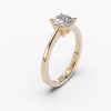 18K Yellow Gold Round Solitaire Diamond Ring