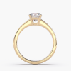 18K Yellow Gold Round Solitaire Diamond Ring