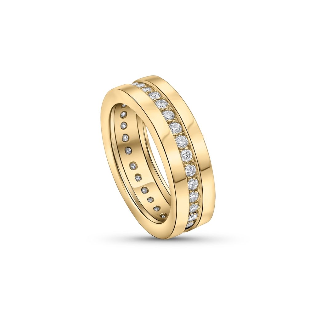 18K Yellow Gold Wedding Ring With 1 Metal