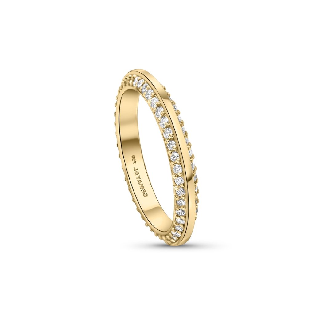 18K Yellow Gold Wedding Ring With 1 Metal